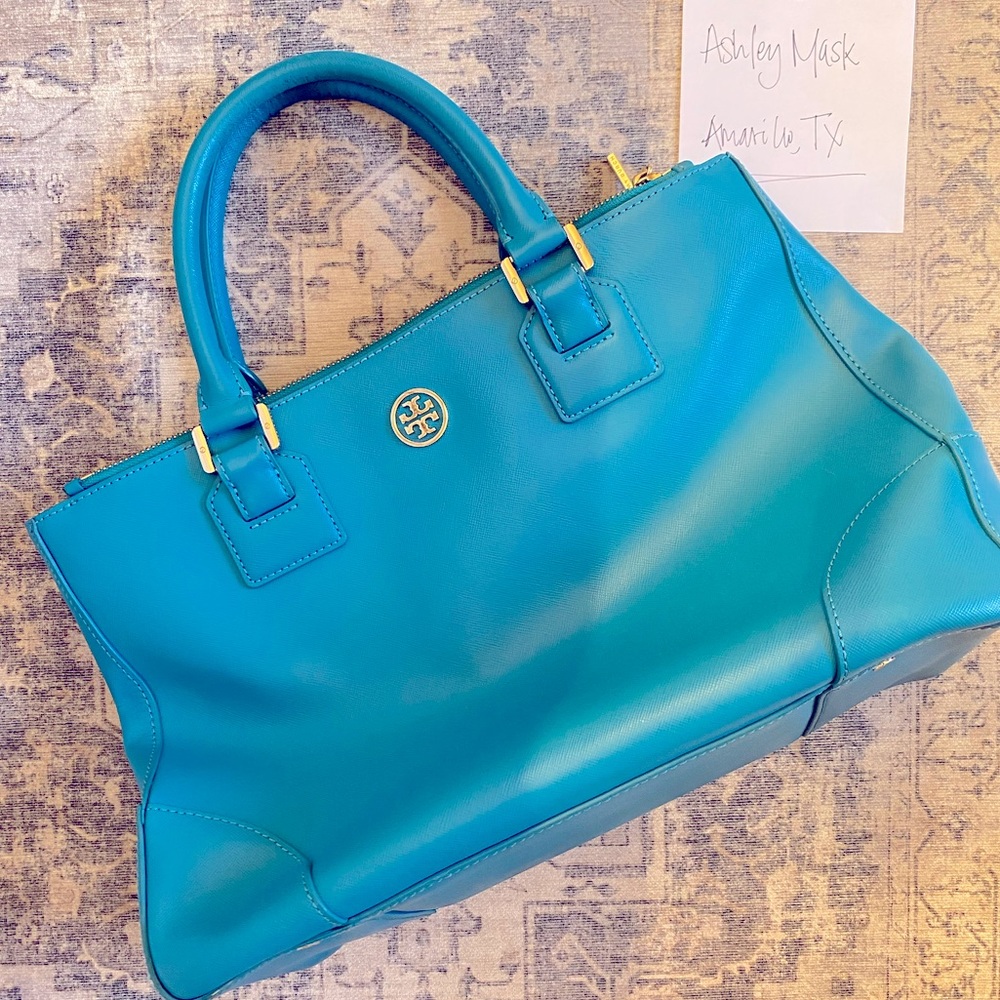 Tory Burch Robinson double zip tote